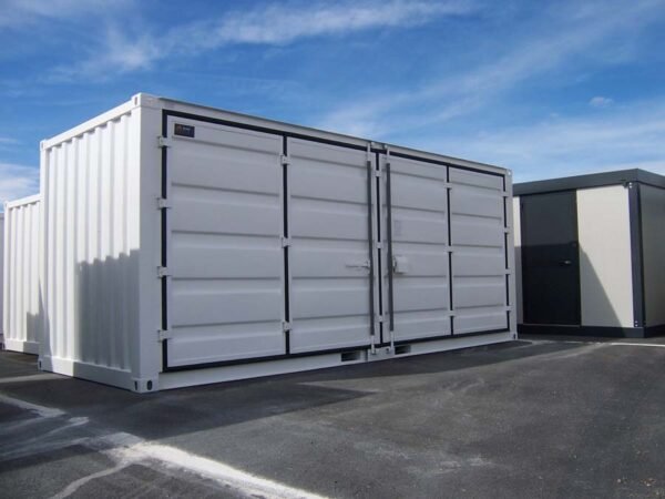 Container de stockage 20 pieds Open Side – Blanc – Image 5