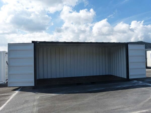 Container de stockage 20 pieds Open Side – Noir – Image 7